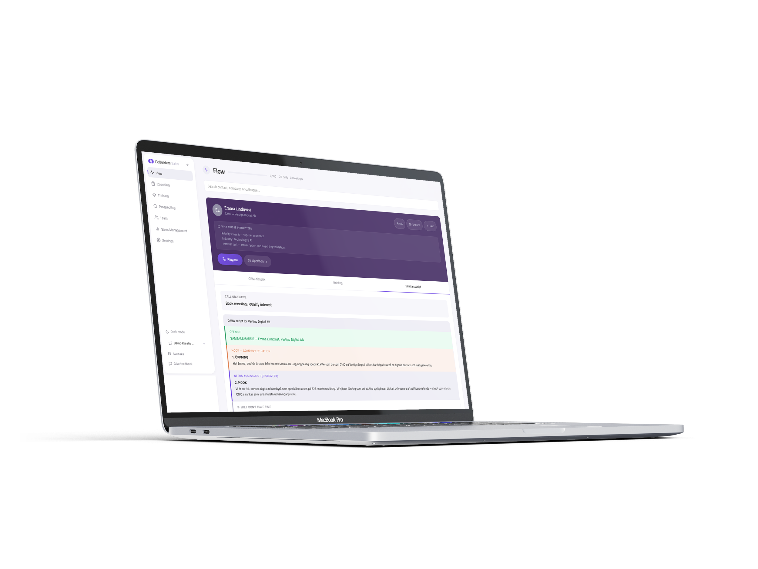 CoBuilders Flow interface